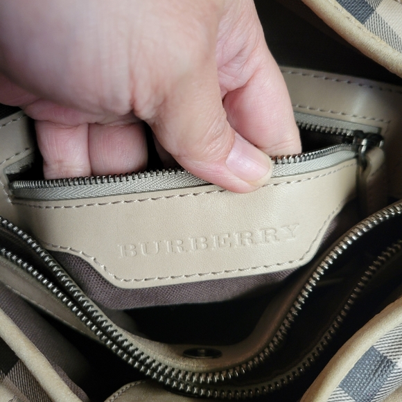 Burberry smoke check coated canvas bag - Picture 7 of 10